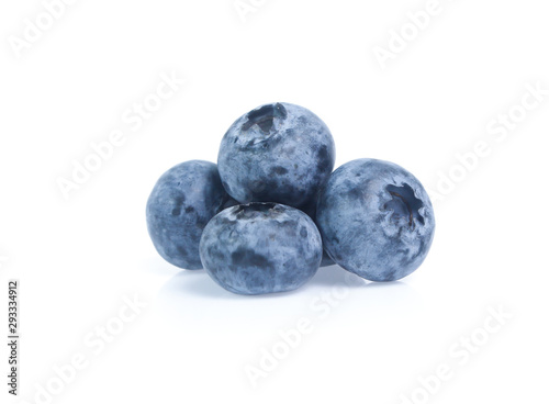 blueberries isolated on white background