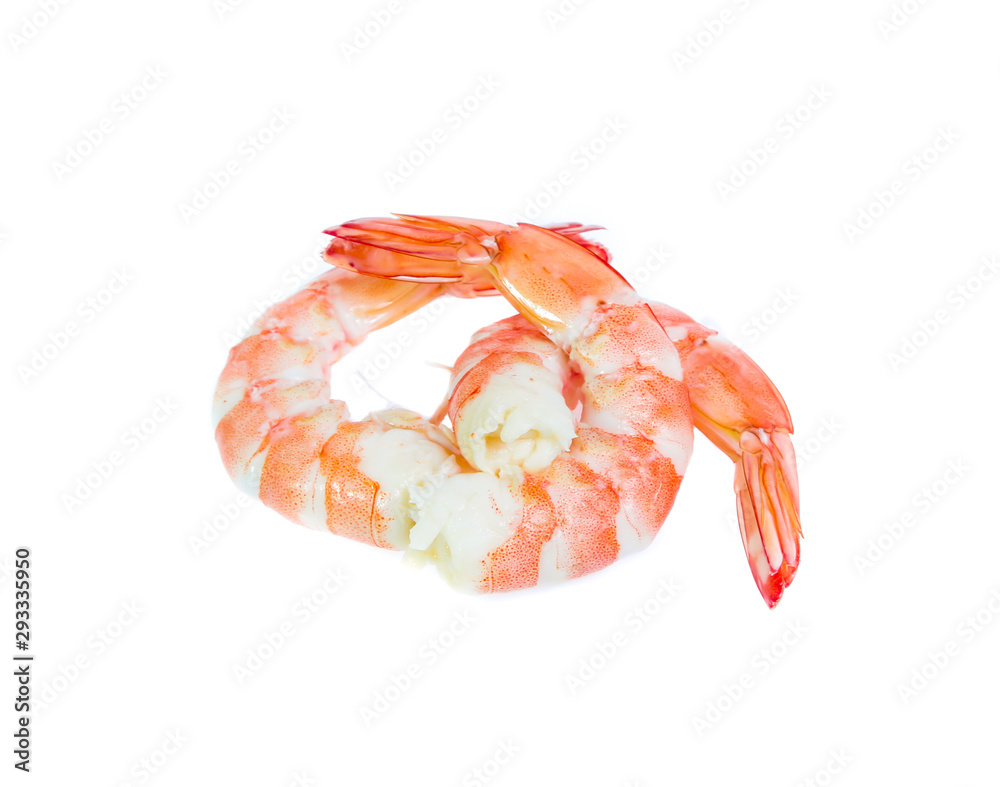 Shrimp isolated on the white background