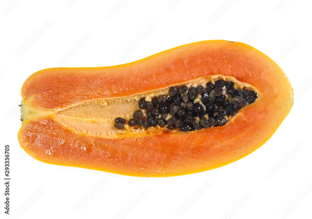 papaya isolated on a white background papaya isolated on a white background