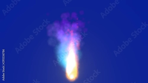 3D rendering on chroma key background of magical-looking magical flames