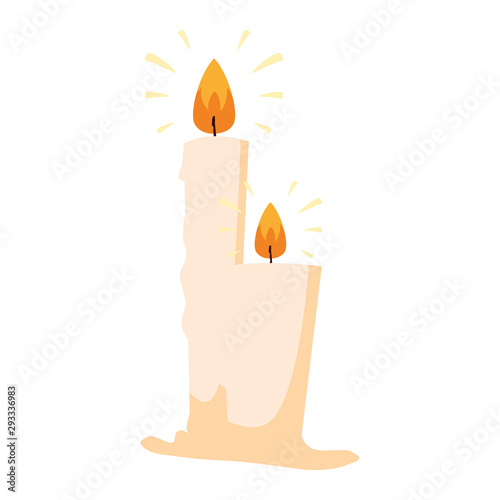 Halloween candles vector design icon
