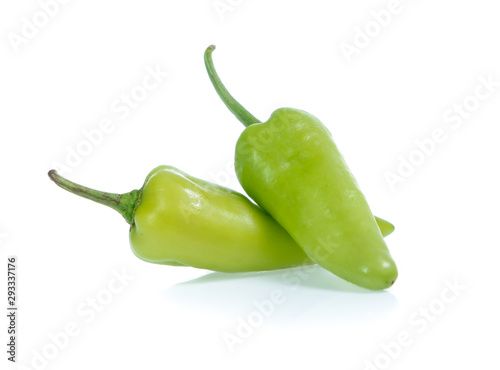 green pepper isolated on a white background