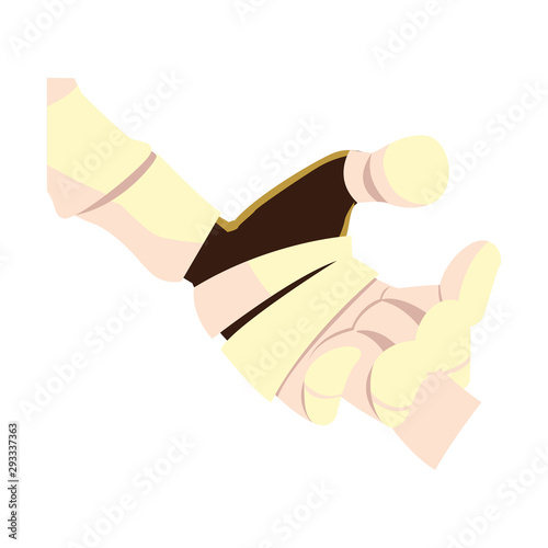 Halloween mummy hand vector design icon