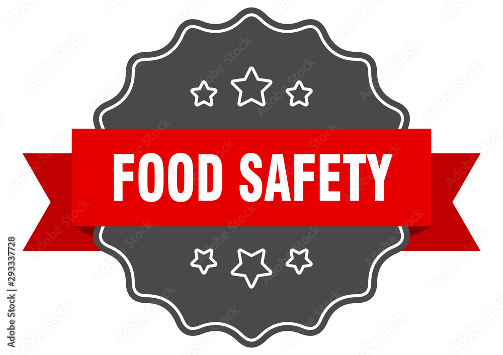 food safety red label. food safety isolated seal. food safety