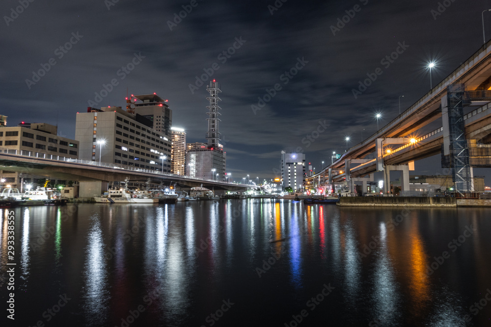 兵庫県 神戸の夜景と街並み