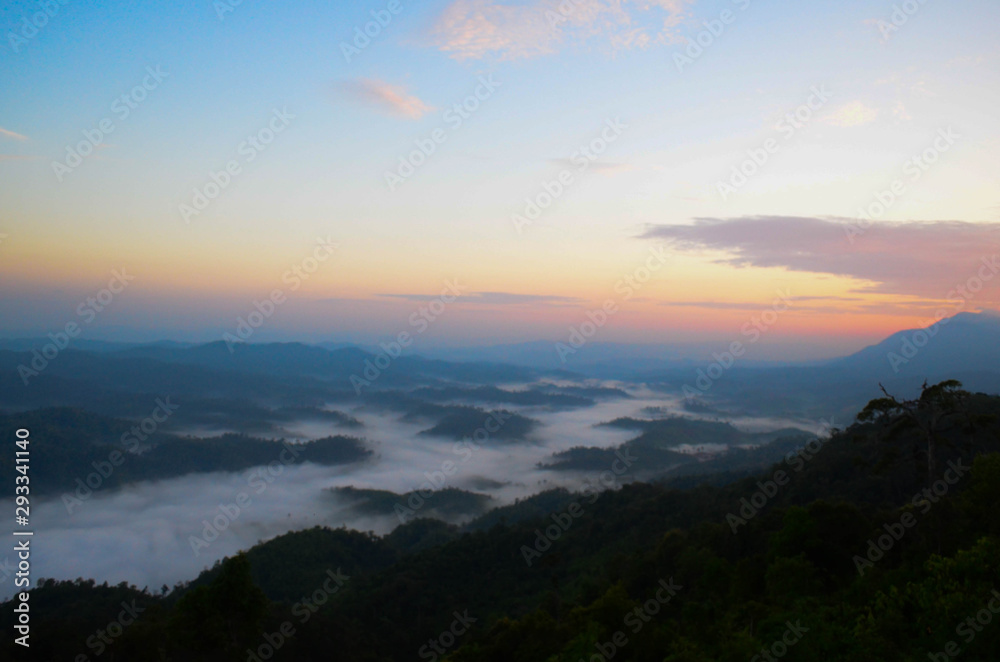 Clouds and fog in the mountains in Chiang Mai Province, Northern Thailand Clouds and fog in the mountains in Chiang Mai Province, Northern Thailand