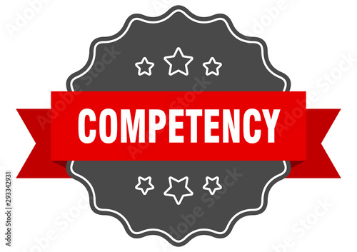 competency red label. competency isolated seal. competency