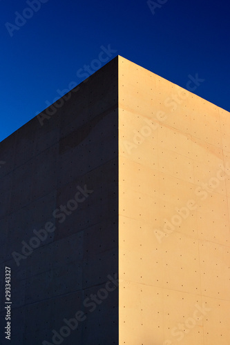 contrasted modern building corner