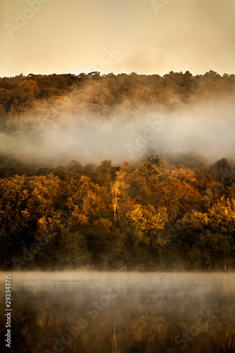 Morning Mist over Scarlet Oak Lake