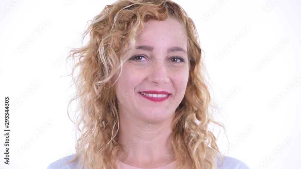 Face of happy beautiful blonde woman smiling Face of happy beautiful blonde woman smiling