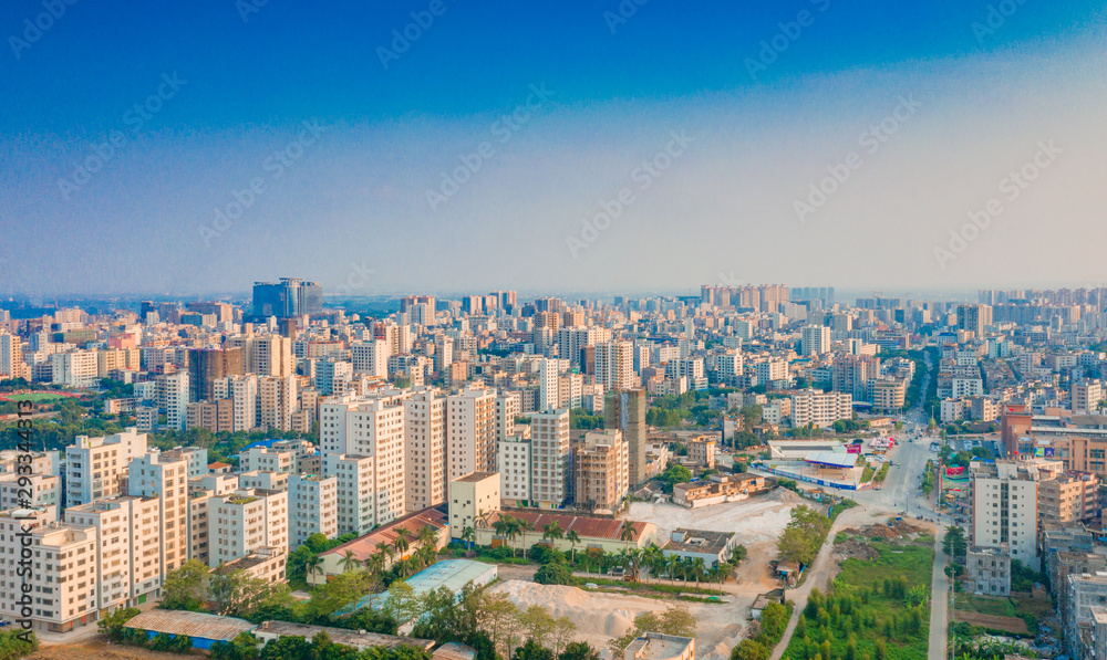 Fototapeta premium Aerial aerial photographs of urban scenery in Suixi County, Zhanjiang City, Guangdong Province, China