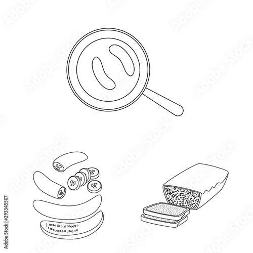 Vector illustration of organic and potassium symbol. Collection of organic and diet vector icon for stock.