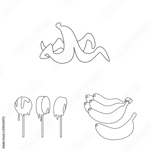Vector design of organic and potassium symbol. Set of organic and diet vector icon for stock.