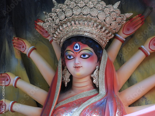 Goddess Durga. Idols are making in Kumortuli, Kolkata by clay and soil. These are captured in OCT 2019 before the Durga puja.