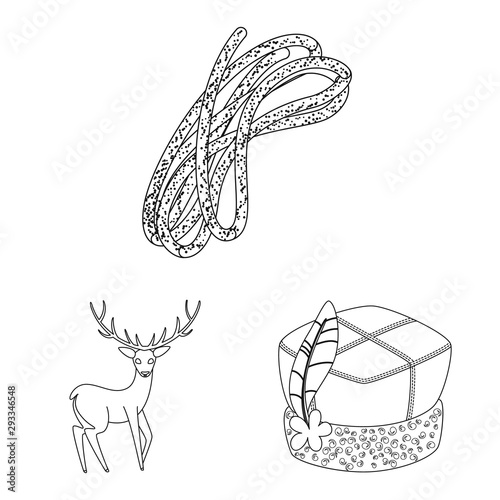 Vector illustration of national and culture logo. Collection of national and europe stock vector illustration.