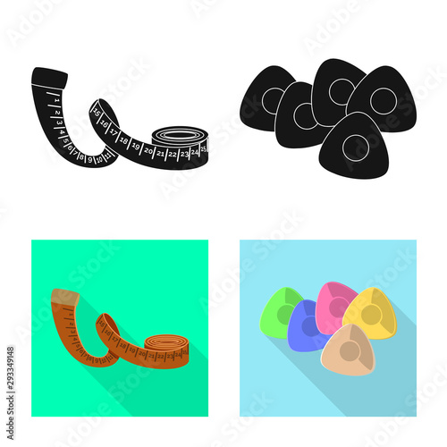 Isolated object of craft and handcraft logo. Set of craft and industry vector icon for stock.