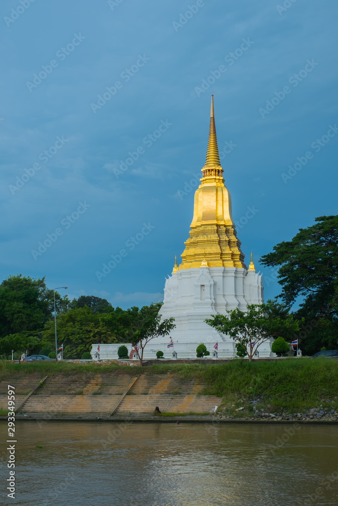 Ayutthaya Thailand Chedi Sri Suriyothai (pagoda) Golden Ayutthaya Thailand Chedi Sri Suriyothai (pagoda) Golden