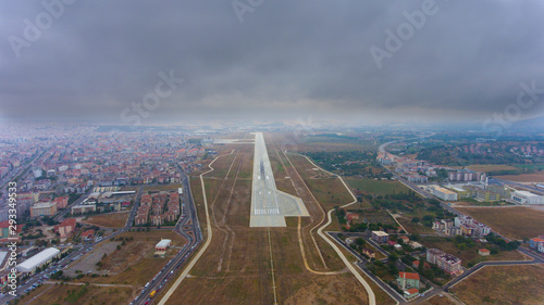 Slika na platnu Aerial view of amazing airport.