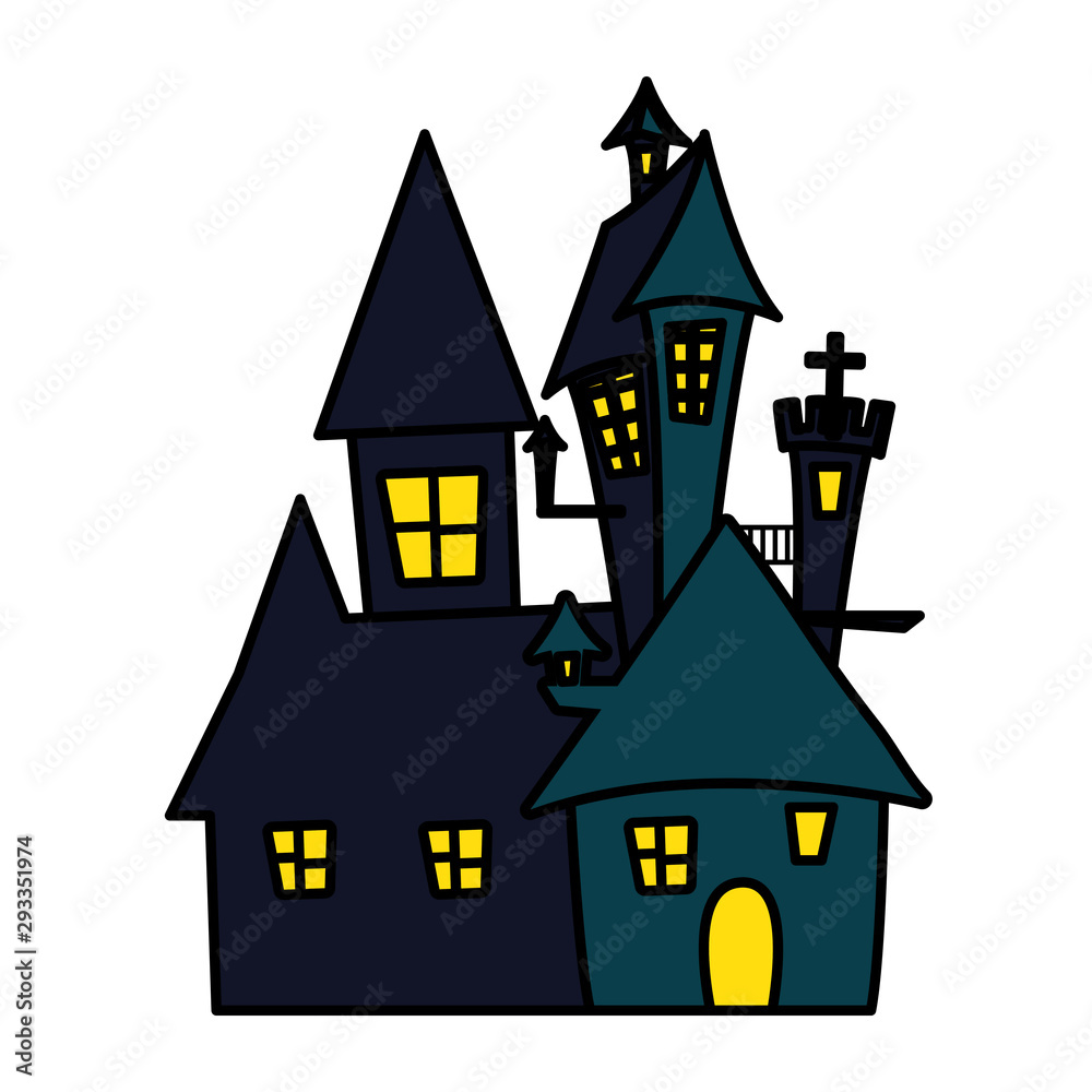 custom made wallpaper toronto digitalIsolated halloween castle vector design icon