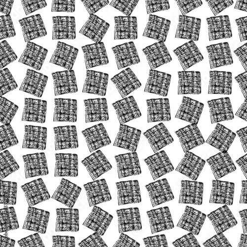 Seamless Pattern hand drawn with scribble Smear