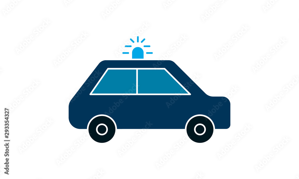 Police car icon for emergency response and law enforcement Police car icon for emergency response and law enforcement