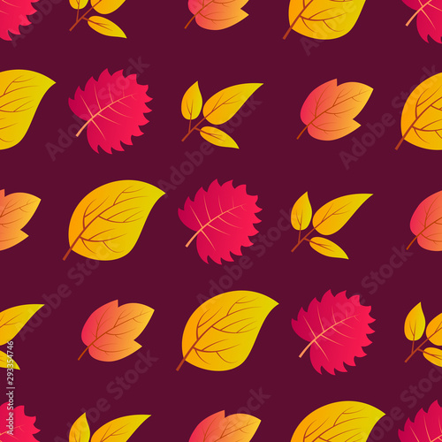 Autumn seamless background with maple  leaves © dniprodd