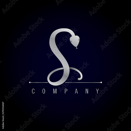  Snake shaped logo design like letter s