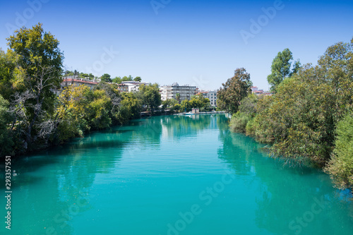  Manavgat river, city view on the backgropund