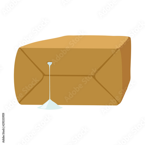 Vector design of bag and drug symbol. Web element of bag and paper stock vector illustration.