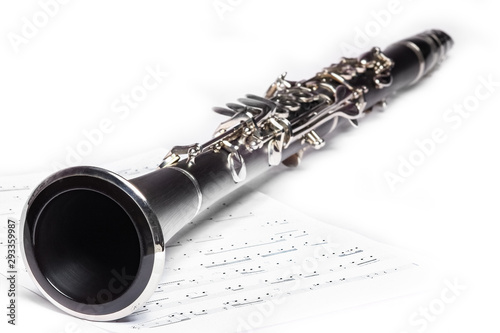 clarinet on a white background