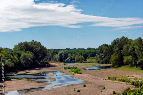 Loire river bank in Centre Val de Loire region