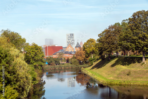 Canvas Print Streets of Copenhagen, green and ecological capital of Denmark