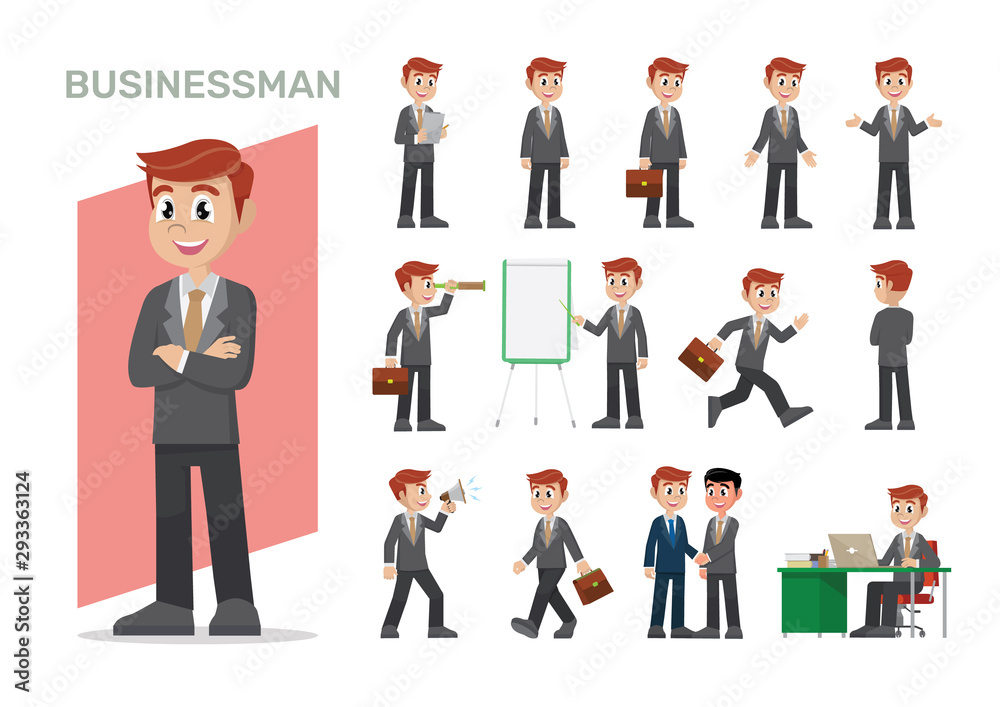 Set of Businessman character.