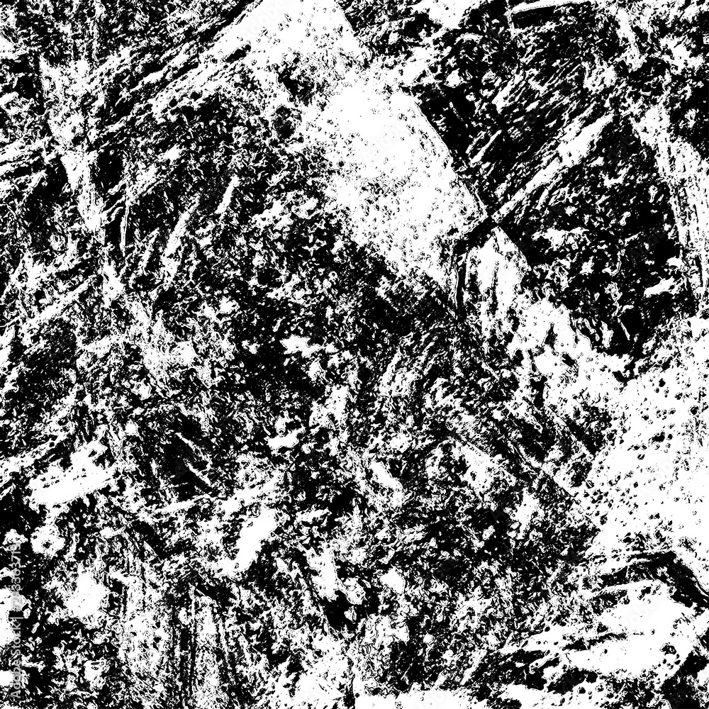 Obraz premium Grunge background black and white. Texture of scratches, chips, cracks, dirt. Abstract monochrome surface. Dirty worn-out surface