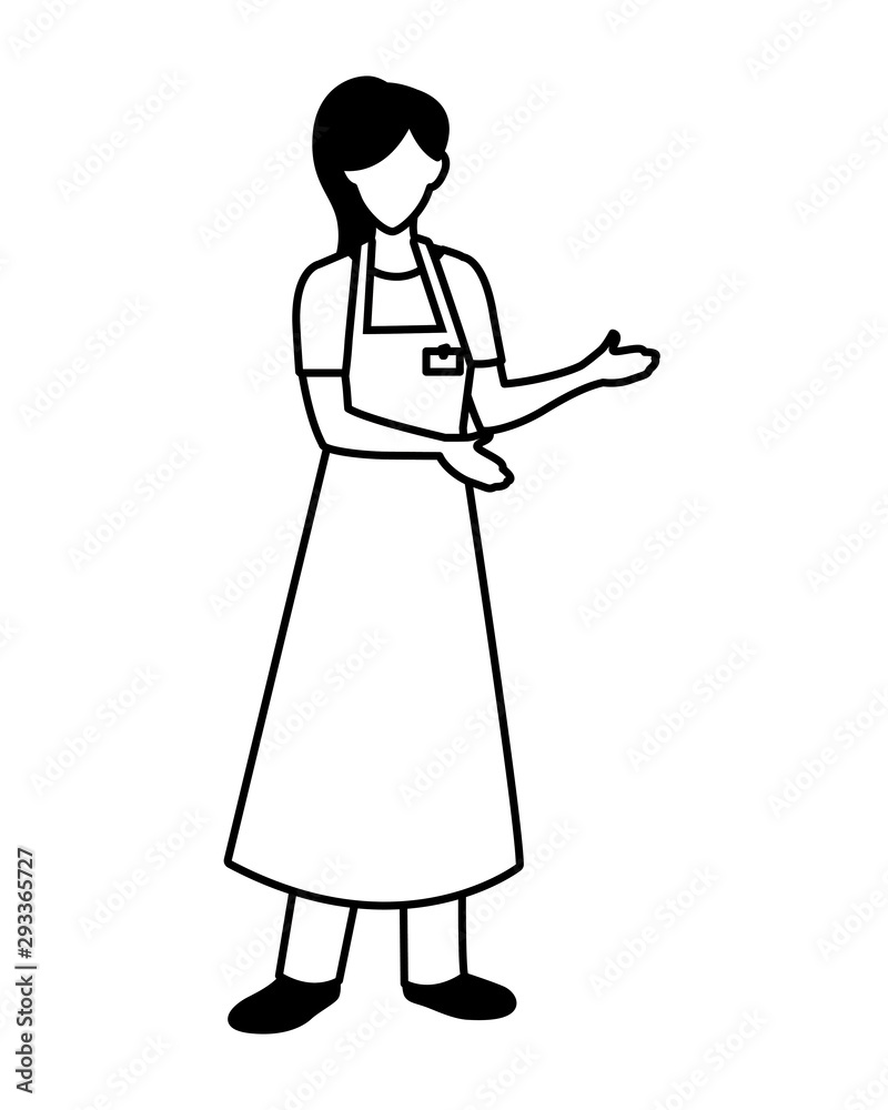 Isolated seller woman vector design Isolated seller woman vector design