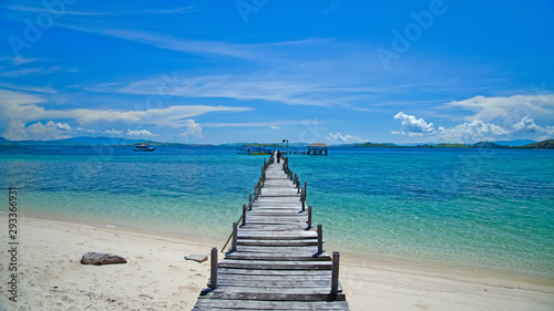 Old wooden pier. Indonesia