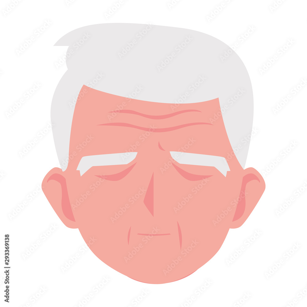 Grandfather head cartoon vector design Grandfather head cartoon vector design