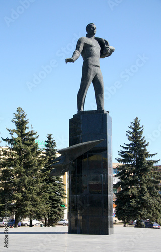 Monument to Juriy Gagarin in Gagarin city, Russia