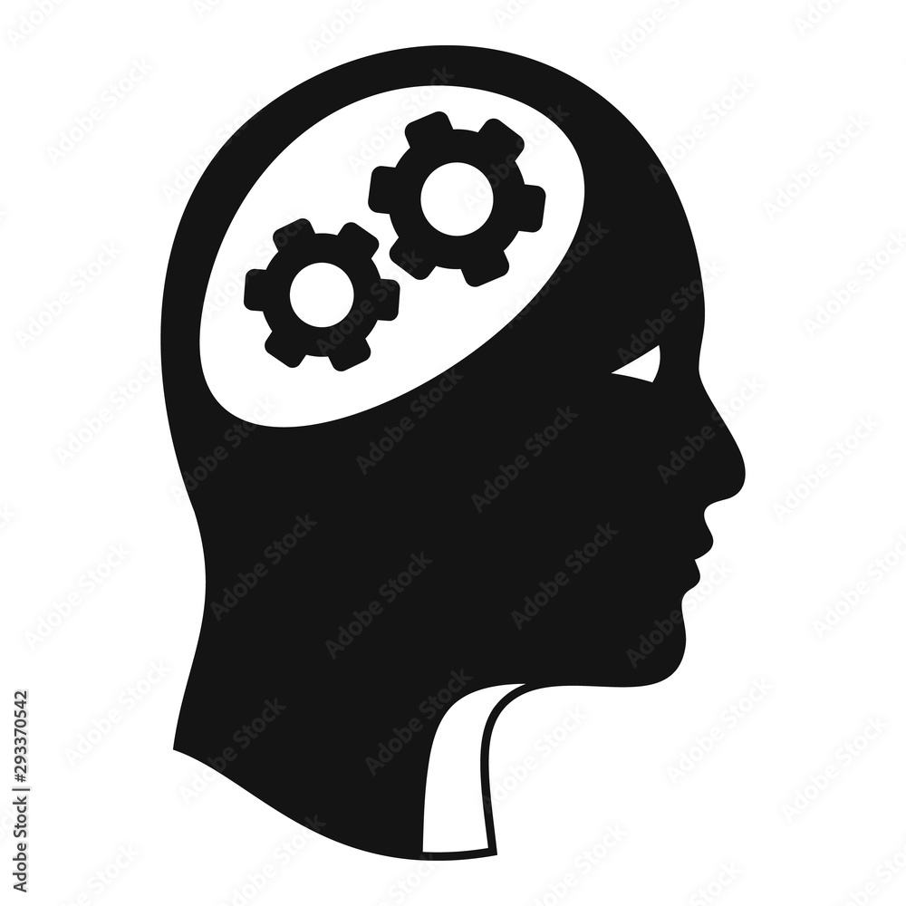 Logic brain icon. Simple illustration of logic brain vector icon for web design isolated on white background Logic brain icon. Simple illustration of logic brain vector icon for web design isolated on white background