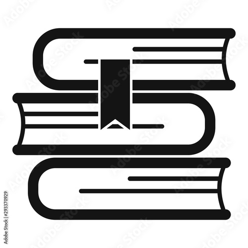 Books stack icon. Simple illustration of books stack vector icon for web design isolated on white background