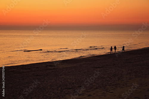  Walking at dawn on the beach