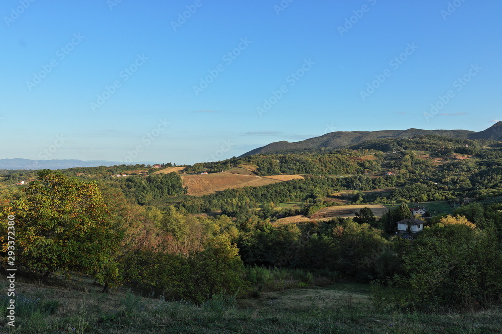 Sunny September in Serbian village.