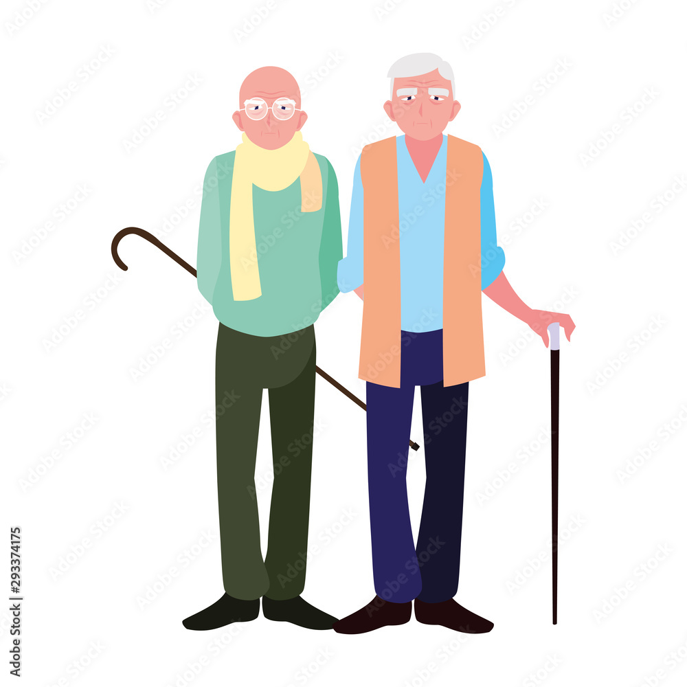 Grandfathers cartoons vector design icon Grandfathers cartoons vector design icon