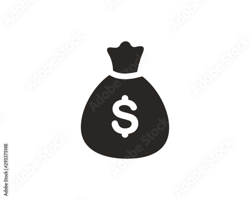 Money dollar sack icon symbol vector