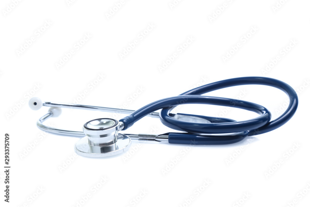 Blue stethoscope isolated on white Blue stethoscope isolated on white