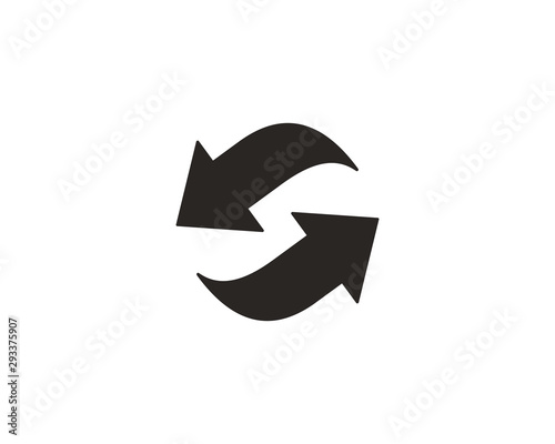 Reverse arrow icon symbol vector