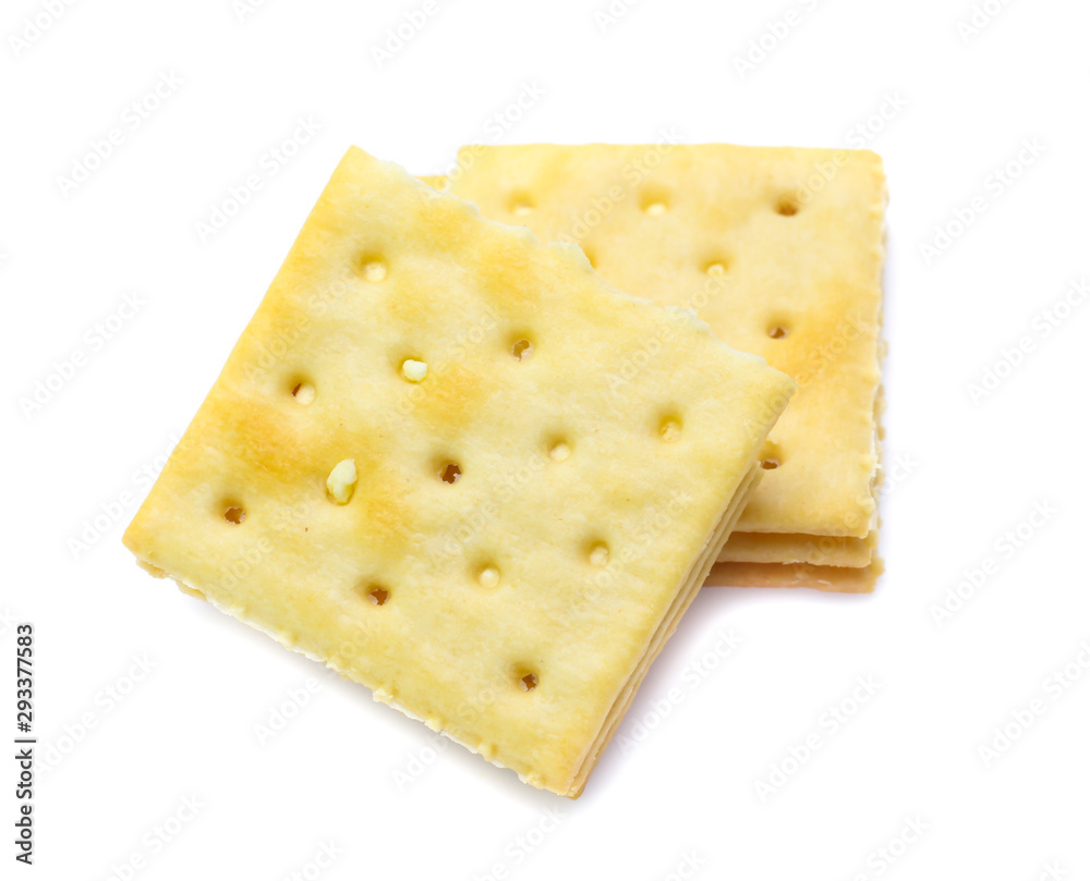 sandwich crackers isolated on white