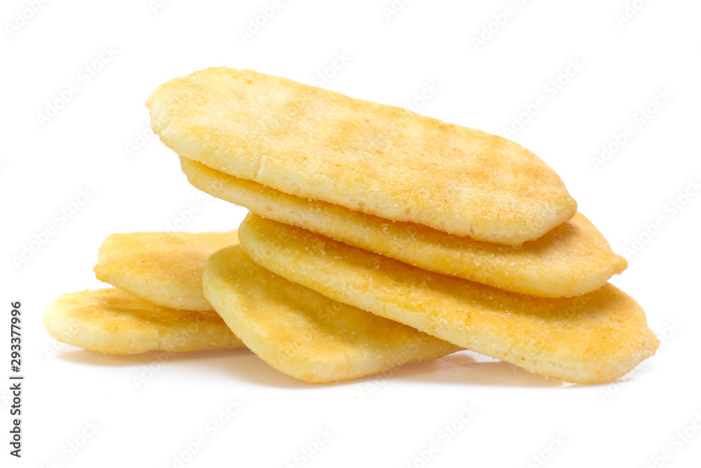 Rice cracker on white background Rice cracker on white background