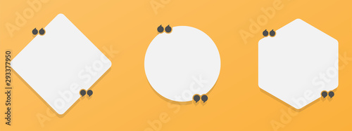 Set of speech bubble quote icons. Flat vector design