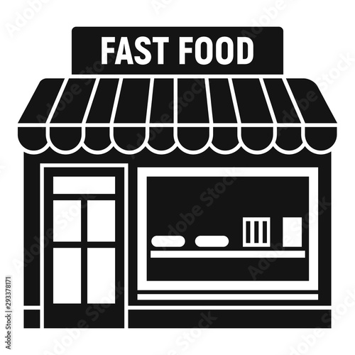 Fast food shop icon. Simple illustration of fast food shop vector icon for web design isolated on white background